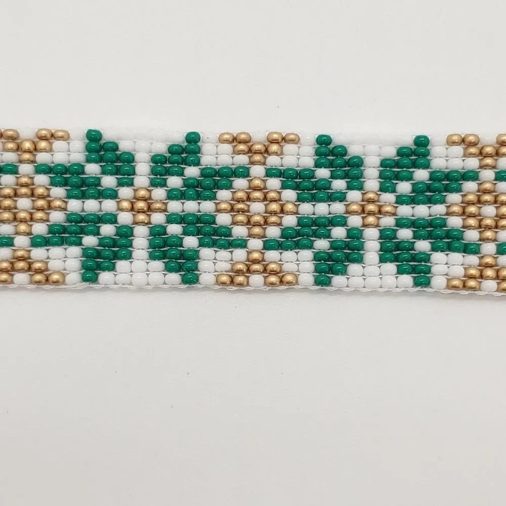 Loom Beaded Bracelet Floral Print